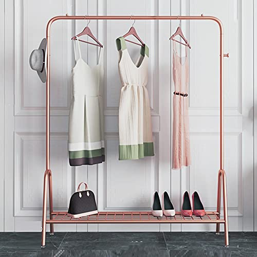 Robuste Kleiderbügel, Kleiderständer aus Kohlenstoffstahl, offene Balkone, Garderoben-Trockenständer, Kleiderständer für Herren- und Damenbekleidungsgeschäfte/Roségold / 100 cm Comfortable anniversary