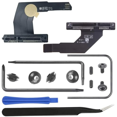 ZHUROUPU 15 Pcs 821-1501-A Second Hard Drive Cable Upgrade Kit SSD Replacement for Mac Mini A1347 2010 2011 2012 2014, 821-1500-A SATA Hard Drive Cable for Mac Mini A1347-Disassembly tool set