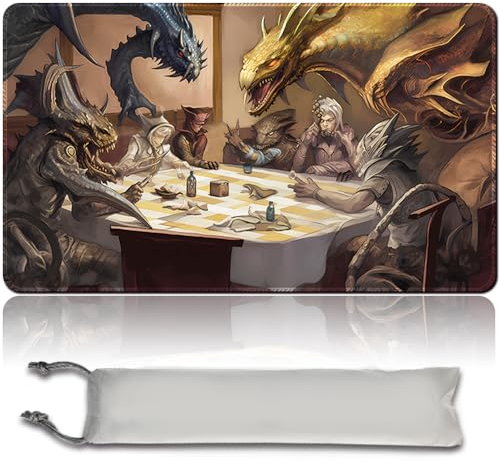 SLIVERS-Playing-Poker – Juego de mesa MTG Esteras de juego + bolsa impermeable gratuita, bordes cosidos, superficie de goma suave, MTG PlayMat with Zones (original MTG Playmat)