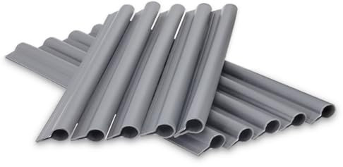 COVER IT Clip di Fissaggio per Recinzione Giardino Esterno 20 Pezzi - Clip di Pannelli PVC per Esterno Grigio - Clip di Ringhiera per Esterni