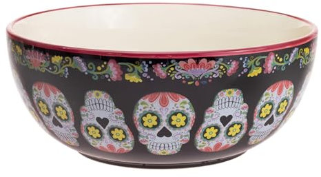 Boston International Keramikschale Tag der Toten Servierschale, Groß/8 Tassen, No Vida Cantina