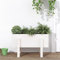 Homgoday Fioriera Grigliato per Giardino, Fioriera da Giardino Bianca 62x30x38 cm Legno Massello di Pino, Fioriera Grigliato per Giardino, Fioriera da Esterno,Fioriera Balcone
