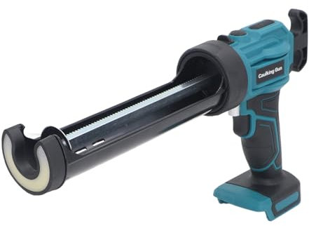 Cordless Caulking Gun, 4 Speeds Adjustable Battery Operated Caulking Gun Rechargeable Electric Caulk Gun with LED Light for Filling, Sealing, Electric Caulk Adhesive Gun for Home