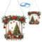 CXINLky DIY Diamond Art Painting Weihnachtsschaukel Anhänger mit Kette, Diamant Painting Bilder, Weihnachten Diamond Malerei Wandbehang Kits für Fenster Wand Eingang Garten Decor-01