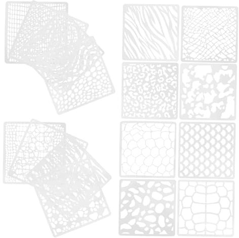 HAWILLOSCH 16 Wiederverwendbare Pet Malschablonen Mit Tierfellmustern Glatte Oberfläche Waschbar Für Selbstgemacht Bastelprojekte Und Wanddekoration