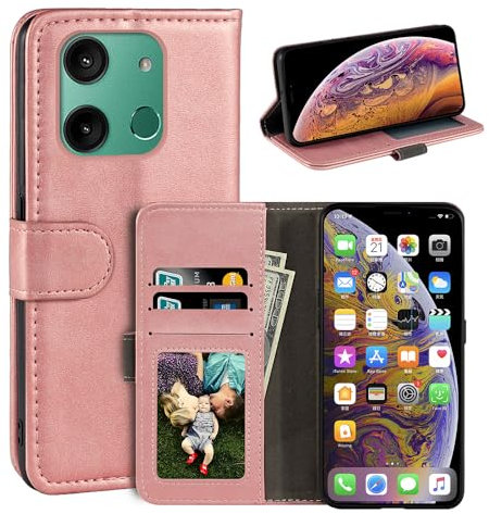 Schutzhülle kompatibel mit HMD Aura, magnetische Schutzhülle aus PU-Leder, Brieftaschen-Stil, modische Klapphülle mit Kartenfach und Ständer für HMD Aura 16,7 cm (6,5 Zoll)