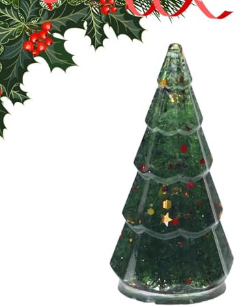 Albero di Natale in vetro - Albero di Natale in, Albero di Natale da tavolo, Albero di Natale in Albero di Natale da tavolo in naturale - Decorazioni natalizie in