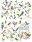 Joeyan Transferencias y Adhesivos para Muebles y Manualidades, Decoración DIY Patrones de Pájaros en las Ramas Utilizados en Madera Vidrio Metal Lienzo Porcelana Papel y Plástico, 2 Diseños 30 * 43cm