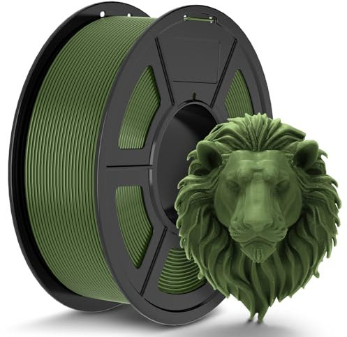 TECBEARS PLA Filament 1.75mm Olivgrün, 1kg 3D Drucker Filament PLA, Filament 3d Druckmaterialien, Vakuumverpackung, Maßgenauigkeit +/- 0,02 mm, 1kg Spule (2,2lbs) PLA Filament für 3D Drucken