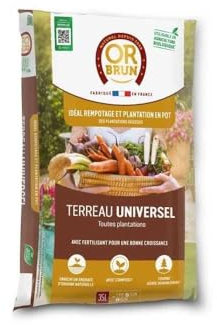 Terreau Universel Or Brun 35 L : la solution pour un jardin florissant