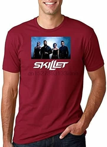 Skillet American Rock Band T Shirt Men Blackhort Sleeve Cotton Hip Hop T-Shirt Print Tee Shirts (X-Large)