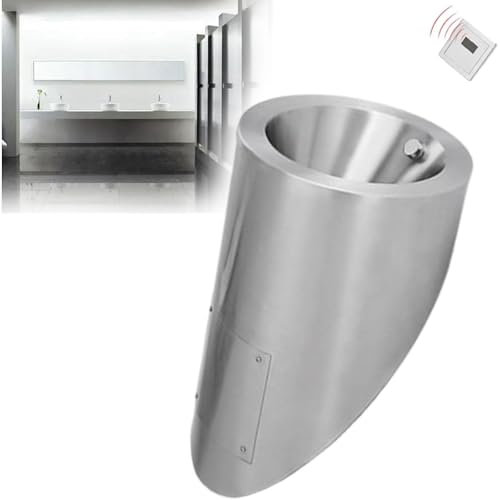 Urinario Inteligente Comercial Y Residencial, Acero Inoxidable 304, Empotrada por Inducción Inteligente, Diseño Higiénico Y Duradero Montado En La Pared (Primary Urinal+Sensor)