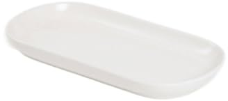 HOMLA FAMELIO Servierplatte Oval 30cm Weiß Hochwertige Keramik Elegantes Design