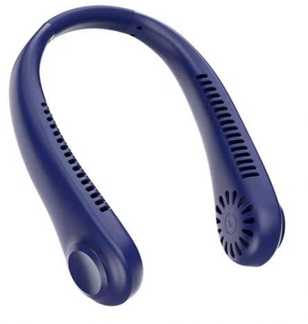 Sapphirem Ventilateur de cou portable à 3 vitesses, réglable, extensible, ventilateur de cou pour refroidissement mains libres, rechargeable 4000 mAh pour le sport en plein air, voyage, cadeau noir