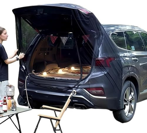 Tienda de campaña para coche, tienda de campaña para maletero de coche, maletero, portón trasero, para SUV, Hatchback, camping, furgoneta, cubierta de malla transpirable antimosquitos, toldo de viaje