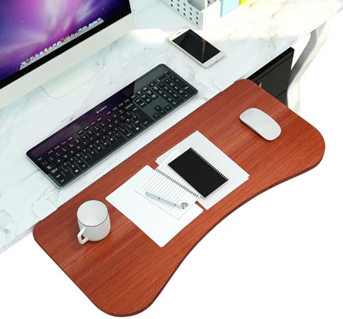 GXXINGIN 7 Colors Wooden Desktop Extender Tray, 90° Foldable Keyboard Tray Platforms 55/65/75 X 25 Cm, Easy-to-install Keyboard Stand, Computer Wrist Rests Arm Rest Support