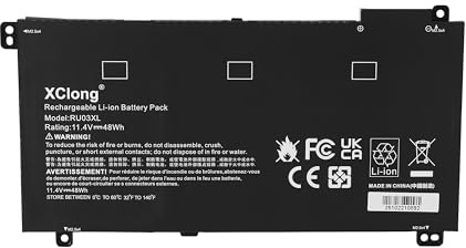 XClong RU03XL Laptop Batterie pour HP ProBook x360 440 G1 Series X360 11 G3 EE Series X360 11 G4 EE Series HSTNN-LB8K HSTNN-IB8P HSTNN-UB7P L12717-171 L12717-1C1 L12717-421 L12717-541 L12791-855
