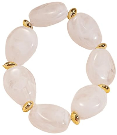 Psdndeww Elastischer, ovaler Stretch-Armreif, Acryl, stabiler Schmuck für den täglichen Gebrauch, Freizeit, Party, tragbarer Armreif, Einheitsgröße, Wie beschrieben