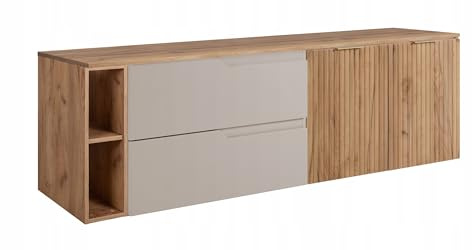Rodan Moderne Möbel - Schrank Kaschmir - Möbelstück - Bastelregal – Bastelplatte 160 x 57 x 46 cm