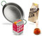 Reishunger Paella Pfannen Set (8 Personen) mit Pfanne (Paellera), originalem Paella Reis, Paella Reis Gewürz und Gemüsebrühe - Auch für 4 und 16 Personen verfügbar - Ideal als Geschenk