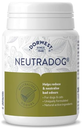 DORWEST HERBS Dorwest Neutradog Tablets For Dogs And Cats, 200 Tablets, Odour Absorbing Supplements for Dogs and Cats – For Neutralising Smells via Natural Removal, Green