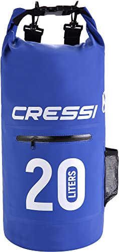 Cressi Dry Bag with Zip - Wasserdichte Taschen mit langem verstellbaren Schulterriemen - Für Tauchen, Bootfahren, Kajak, Angeln, Rafting, Schwimmen, Camping und Snowboarden