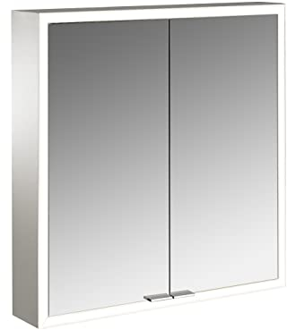 Emco Prime LED-Spiegelschrank, aufputz, 60 cm, 2-türig, Rückwand Spiegel, Farbwechsel, HSN 949706061