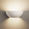 LightHub Half Moon Modern Up Down Gypsum Plaster Indoor Paintable Wall Washer Uplight E14 (SES) Sconce Light Fitting White (with LED Dimmable Bulb)