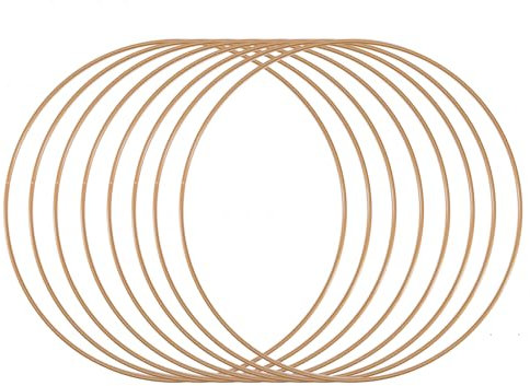 Vaessen Creative Metallringe, 25cm Antikes gold 8Stücks