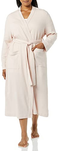 Amazon Essentials Women's Lightweight Waffle Full-Length Robe (Available in Plus Size), Pale Pink, XS