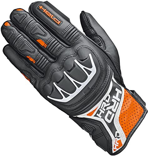 Held Motorradhandschuhe lang Motorrad Handschuh Kakuda Handschuh schwarz/orange 8, Herren, Sportler, Ganzjährig, Leder