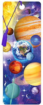 3D LiveLife Lesezeichen - Raum Odyssey von Deluxebase. Ein Raum-Lesezeichen mit linsenförmigen 3D-Kunstwerken, lizenziert von dem bekannten Künstler Michael Searle