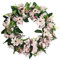 Künstlicher Kranz mit Blumen und Blätter,Dekorativer Wandkranz Türkranz Eukalyptus Künstlich Kunstpflanzen Pflanzengirlande Deko Frühling für Hochzeit Haustür Fenster Kamin Wanddekoration,Chrysantheme