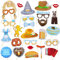 HOWAF Oktoberfest Photo Booth Props, Lustige Bayrisch Fotorequisiten Wiesn Aktivität Spiel Zubehör Gastgeschenke, Bayern Hut Schnurrbart Brille Brezel Bratwurst Dirndl Bier Requisiten, 25 Stück