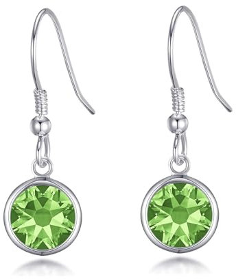 Pendientes colgantes de cristal verde claro Cristales de Zircondia® creados