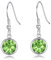 Pendientes colgantes de cristal verde claro Cristales de Zircondia® creados