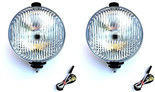 MelTruck® 2x Nebelscheinwerfer H3 Halogen Ø152 Rund Nebellicht Offroad Bagger Traktor LKW