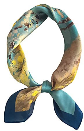 Ecroon Damen Seide Gefühl Schal Halstuch Schal Frauen Seidenschal Seidentuch Scarf Bandana Taschentuch Ansatz Handgelenk