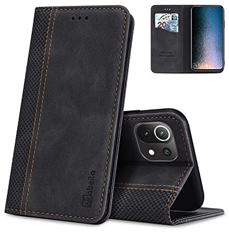 AKABEILA Cover per Redmi K50 Gaming/Poco F4 GT Pelle Custodia per Redmi K50 Gaming/Poco F4 GT Cover Flip Portafoglio Magnetica Stand Covers Frosted Porta Telefono Nero