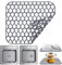 AUAUY Silicone Kitchen Sink Mat, 1 PCS Folding Heat Resistant Non-slip Sink Protectors Kitchen Sink Mats Grid Accessory for Stainless Steel Sink, Bathroom Sink, Porcelain Bowl (Grey, 13.58x11.6)