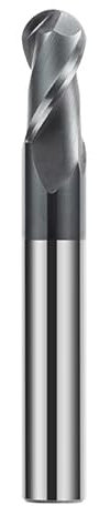 CREEYA 1 Pieza Fresa de punta redonda de metal duro 10mm, 2 dientes/2 Flautas CNC Fresas, HRC 55, Negro AlTiN revestimiento,Fresa de cabeza redonda 10mm Para Acero Metal Madera Plásticos (Ø 10mm)