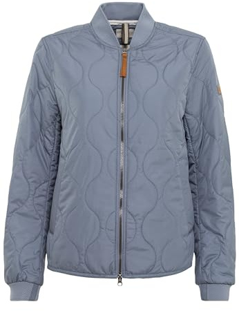 camel active Damen Kurze Steppjacke aus recyceltem Polyester Rauchblau, womenswear-48
