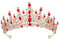 Hochzeit Braut Kristall Tiara Strasssteine Mädchen Haar Krone Prinzessin Stirnband Krone Haarschmuck für Hochzeit Verlobung Geburtstag Party Schönheitswettbewerb Bühnenauftritte,Rot