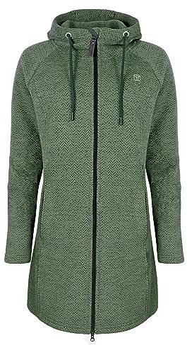 ELKLINE Damen Fleecemantel Durchgewärmt 2014088, Farbe:soft olive, Größe:44