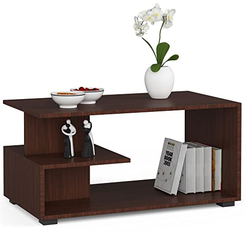3E 3xE living.com 3xEliving Couchtisch, Kaffeetisch, Beistelltisch in Wenge Farbe (B: 90cm x H: 44cm x T:50cm)