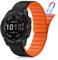 HaruYo QuickFit 22 mm Magnetic Nylon Watch Strap for Garmin Fenix 8 47 mm/Garmin Fenix E 47 mm/Garmin quatix 7 Pro 47mm/ MARQ Athlete/Golfer/Commander (Gen 2) /Fenix 7 Pro Solar/7, Black Orange