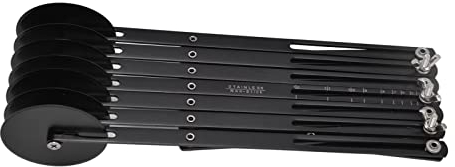 Couteau à Pâte Inox -Pizza Extensible -pâtisserie Multi-roues pour Pâtisseries Faites Maison (7 tours)