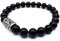 Wikinger Futhark Rune Edelstein Armband (18/21 cm, Damen/Herren) in Geschenkbox | Schutz Glück Energie (21, Rune FEHU Schwarzer Obsidian | Reichtum Energie Fruchtbarkeit)