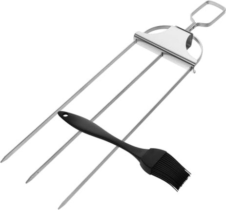 YARNOW 1 Set Barbecue Forchetta Set Inox Spiedini Spiedini In Metallo Bastoncini Per Arrostire Spiedini Alla Griglia Spiedini Di Kabob Spiedini In Metallo Per Grigliate Bastoncini Per