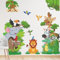 Wandsticker König der Waldtiere für Kinderzimmer, Jungen, Babyzimmer, Dekoration, Dschungel, Giraffe, Elefant, Löwe, Vogel, Vinyl, Tapete